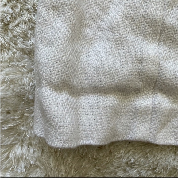 Dana Buchman Woven Linen/Acetate Zip Pencil Skirt White - Picture 5 of 8